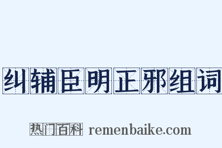 纠辅臣明正邪组词是什么意思的图片